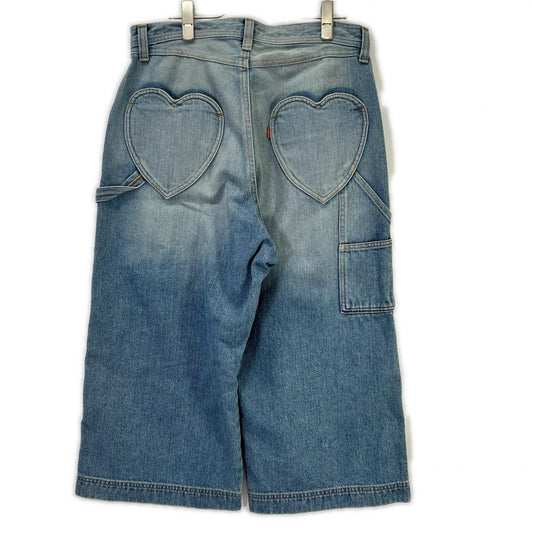 RICE NINE TEN ライスナインテン インディゴ THREE QUARTER PAINTER JEANS クロップドバギーパンツ ボトムス