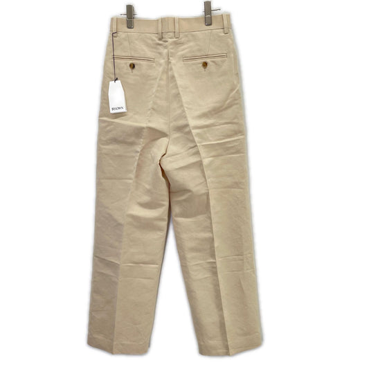 BISOWN ビソウン 24SS 24SS-BIS-PT07W ベージュ コットンリネン 1タックストレートパンツ ボトムス