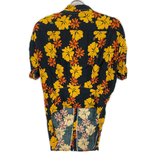 77circa ナナナナサーカ cc17ss-26 ブラック×イエロー circa make bareback aloha blouse トップス