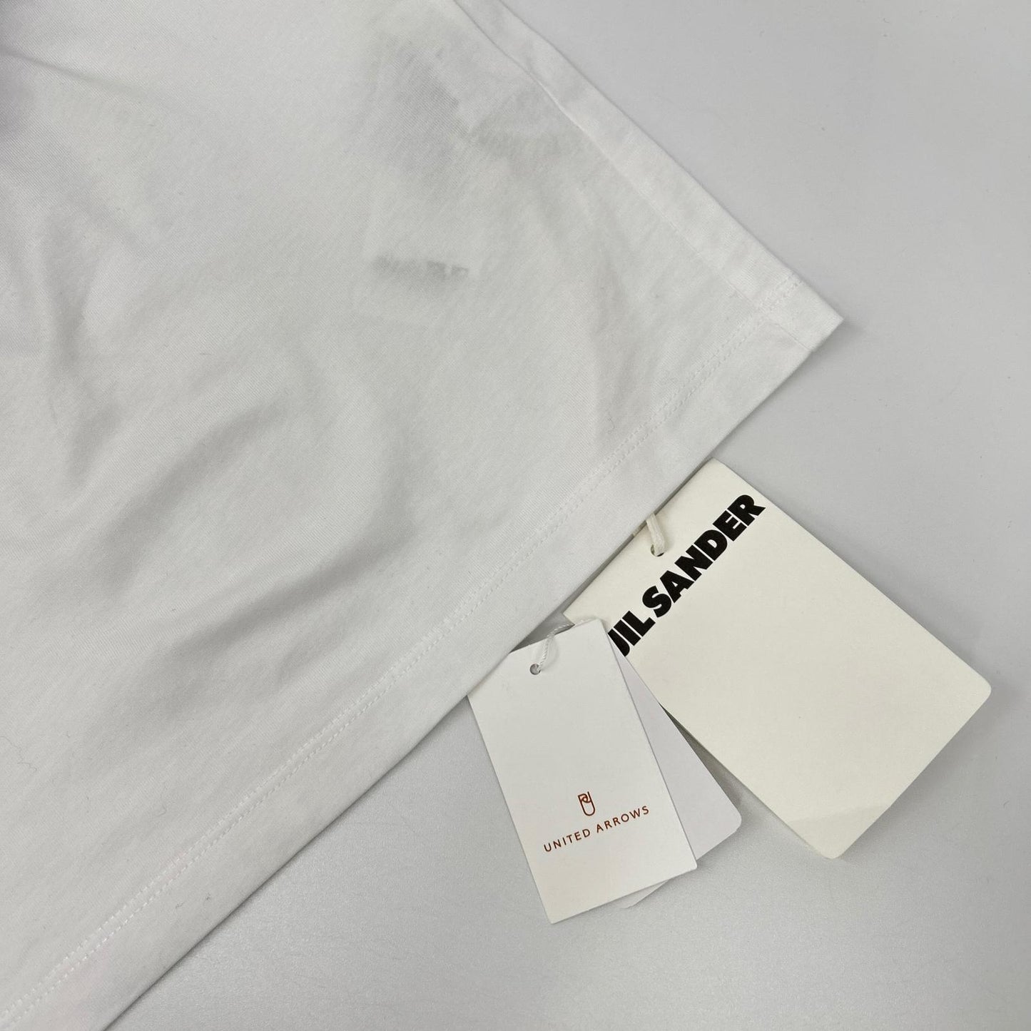 JILSANDER white cotton crew-neck T-shirt top