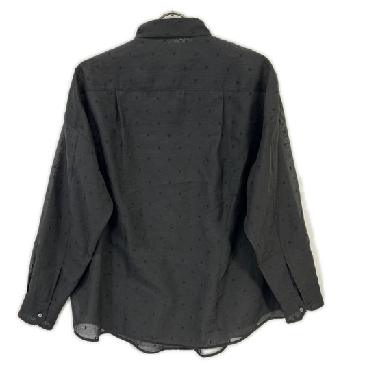 TICCA TBES-082 Black Sheer Polka-Dot Embroidery Shirt Tops