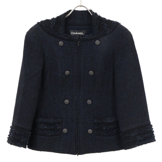CHANEL シャネル 【美品】P44287/P44288 ココマークボタン ツイード ジップアップ ジャケット/スカート セットアップ スーツ セットアップ