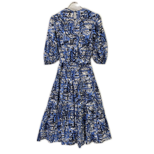 Kate Spade Blue Scenic Stroll Lawn Dress Landscape Print Dress