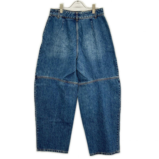 CO CO インディゴ ウォッシュ加工 デニムワイドパンツ ボトムス