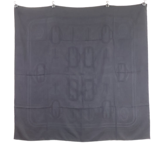 HERMES エルメス 【美品】BOUCLERIE MODERNE モダンなバックル カシミヤ/シルク カレ115 スカーフ