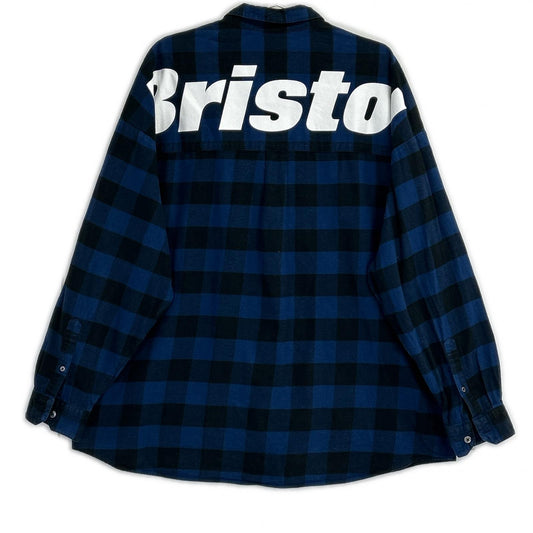 F.C.Real Bristol エフシーリアルブリストル FCRB-212078 BIG LOGO FLANNEL BAGGY SHIRT チェック 長袖シャツ トップス