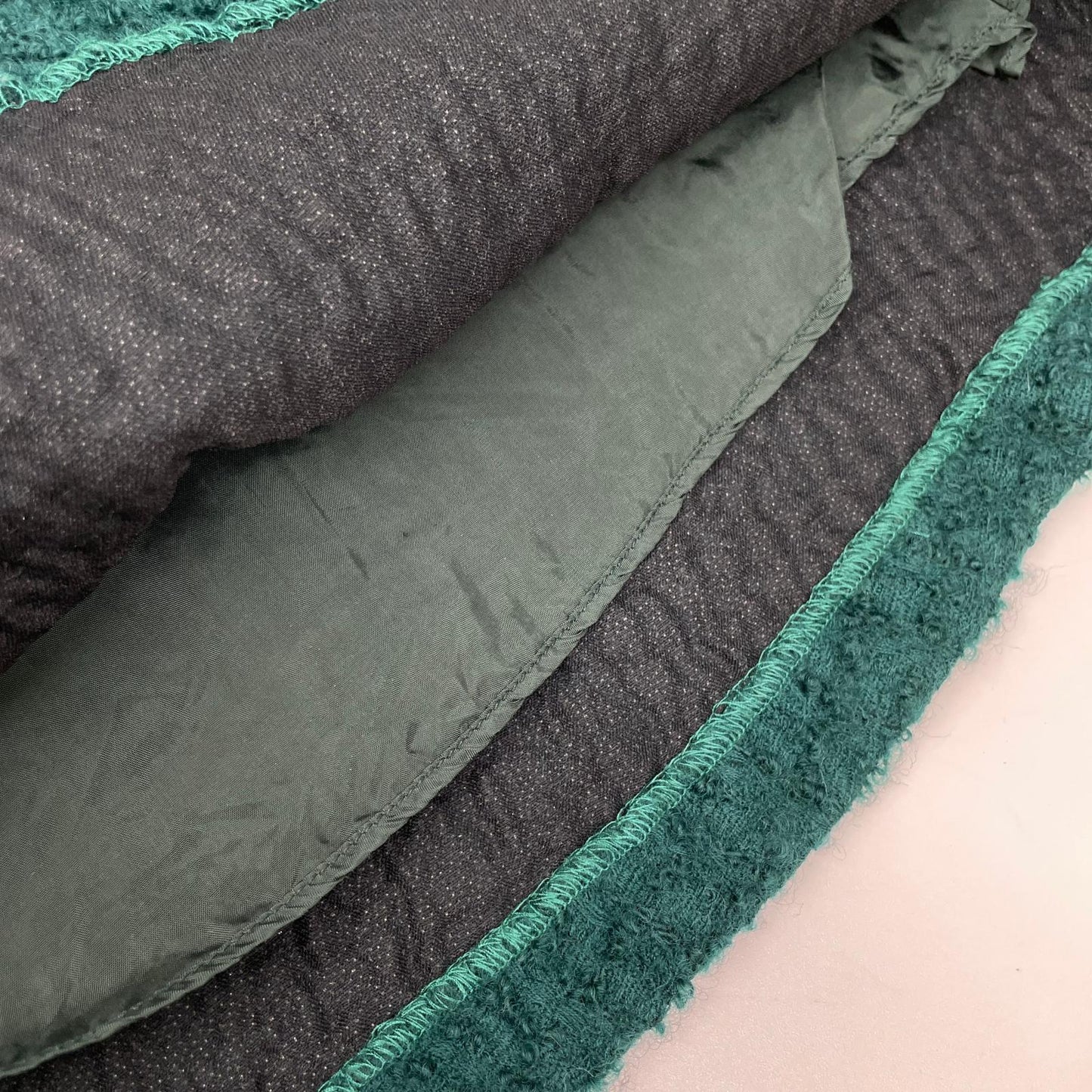 Rene 24AW 6446180 Green Wool-Nylon Pile Sleeveless Dress