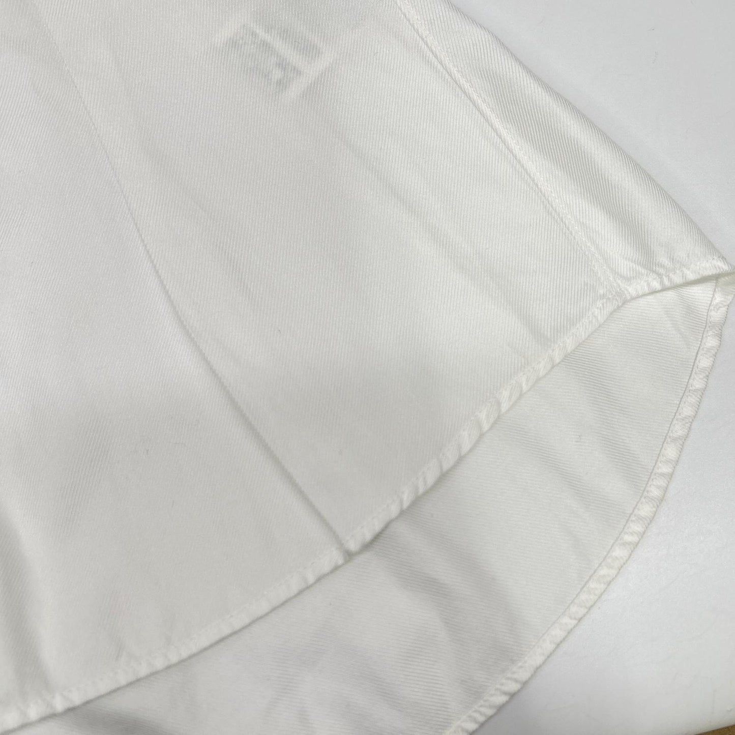 HERMES Hermès Le Maire Era White Cotton Regular-Collar Long-Sleeve Shell-Button Shirt Tops