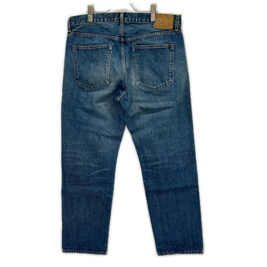 Ordinary fits オーディナリーフィッツ ライトブルー コットン ボタンフライ セルビッジ ウォッシュ加工 デニムパンツ ボトムス