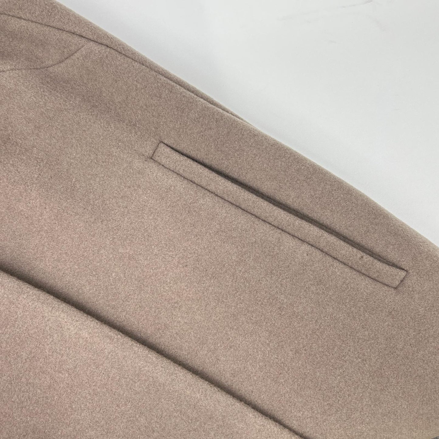 URBAN RESEARCH UR07-27L001 Greige Wool-Blend Hook-Button Petite Stand Collar Coat Coat