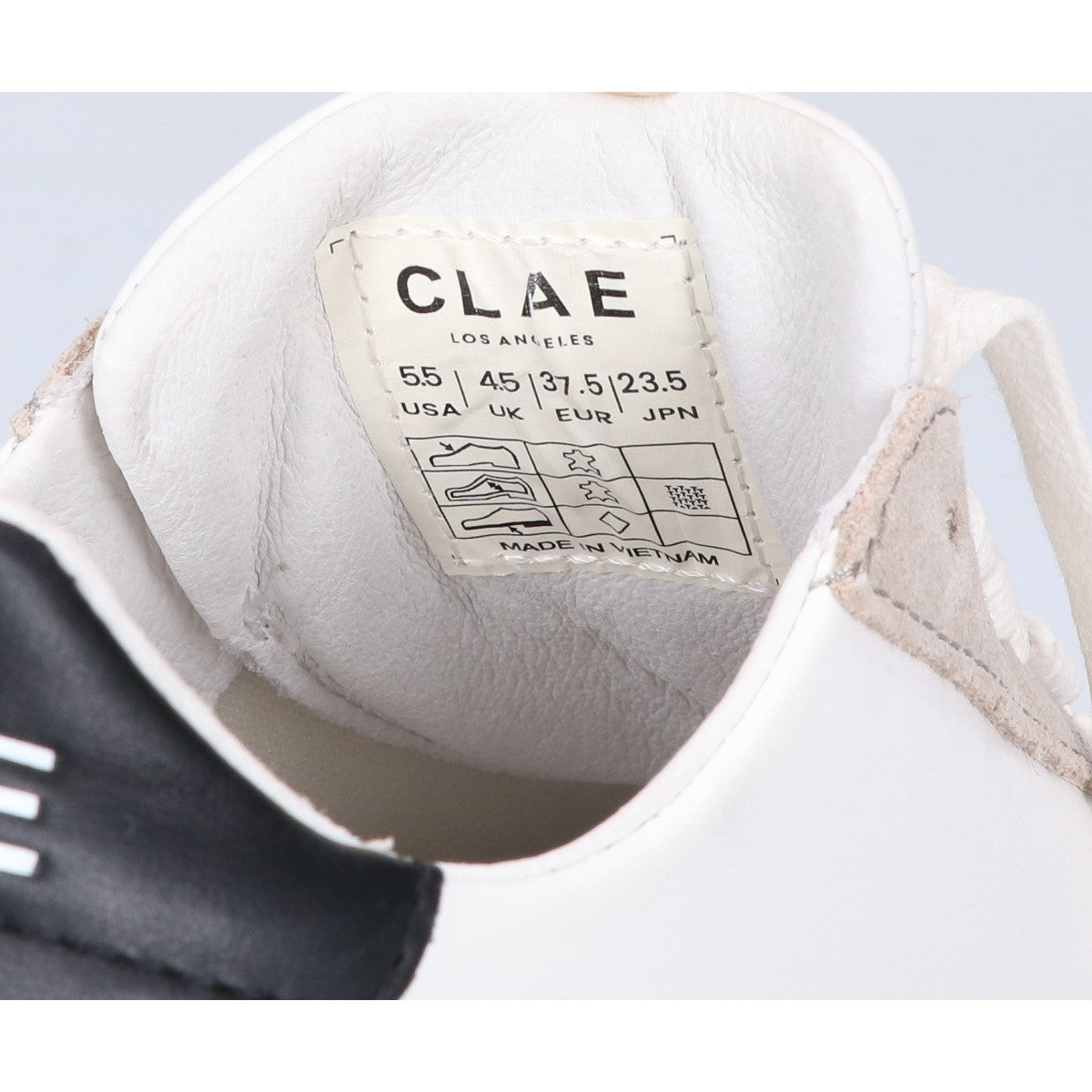 CLae クレー CL24CDN04 ホワイト×ブラック レザー DEANE/ディーン ローパットスニーカー シューズ