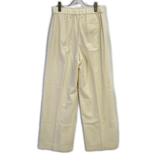 theory luxe セオリーリュクス 24AW ホワイト SUAVE SAXONY DEBBY ワイドパンツ ボトムス