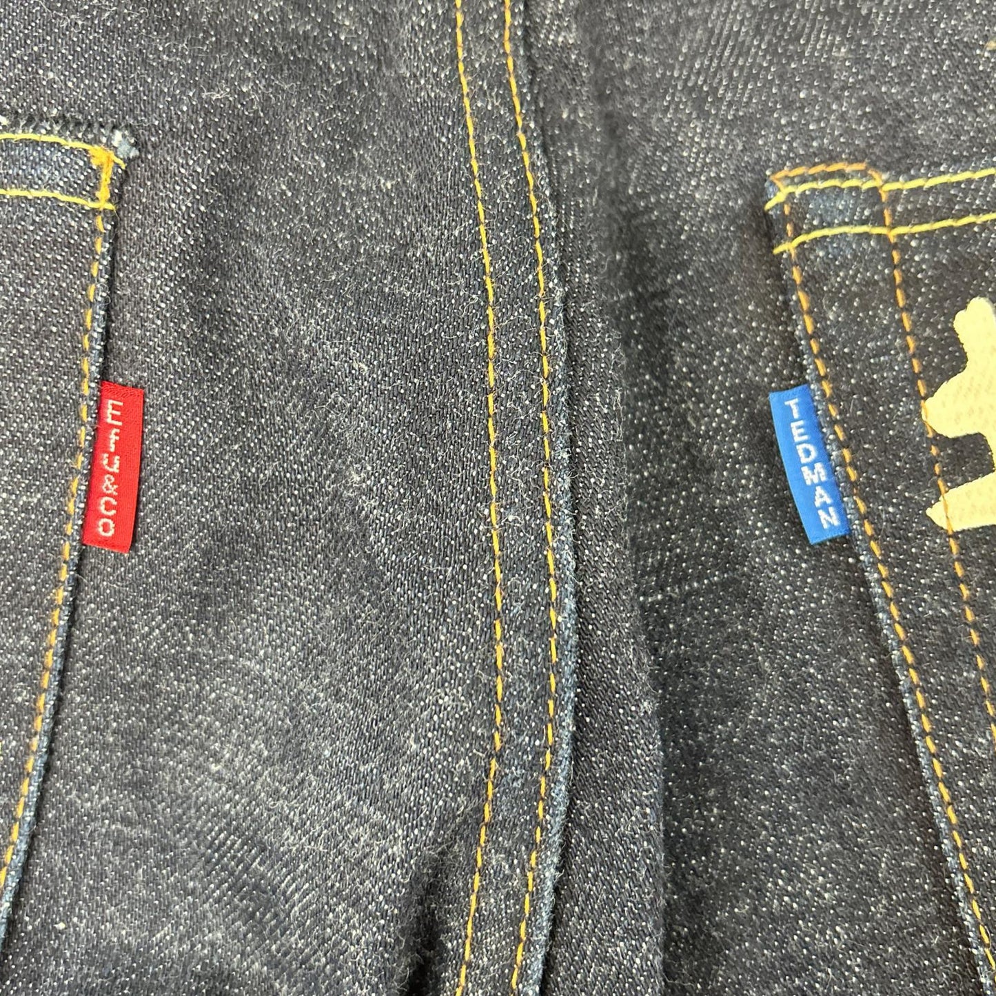 TEDMAN テッドマン デビル002 インディゴ パッチ付き デニムパンツ ボトムス