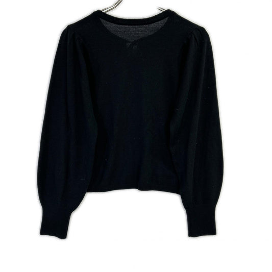 BLUE LABEL CRESTBRIDGE ブルーレーベルクレストブリッジ 55N11-806-09 ブラック ウール ボウタイクルーネックニット トップス
