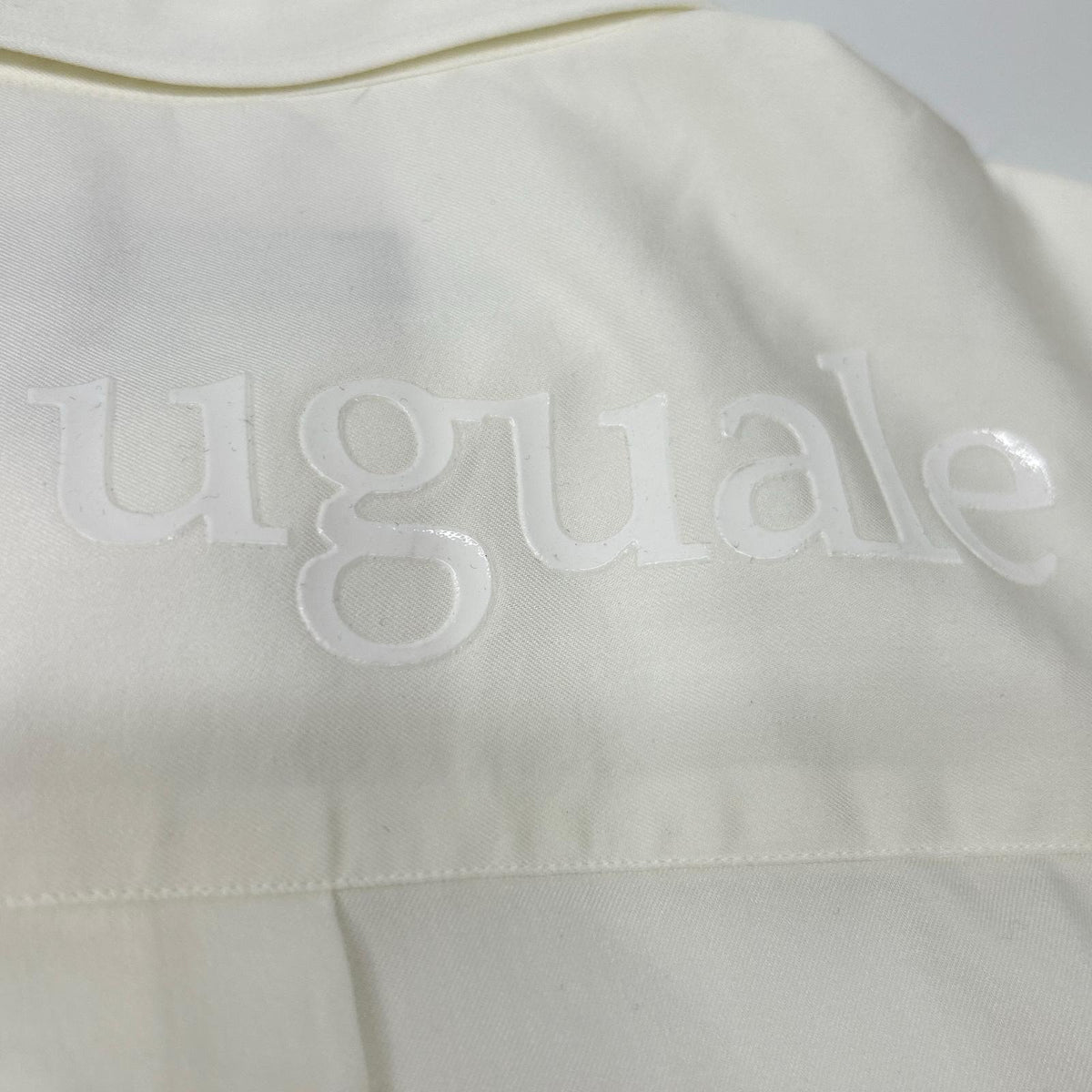 1piu1uguale3 MRS170-TCL005 White back rubber logo oversized short-sleeve shirt top