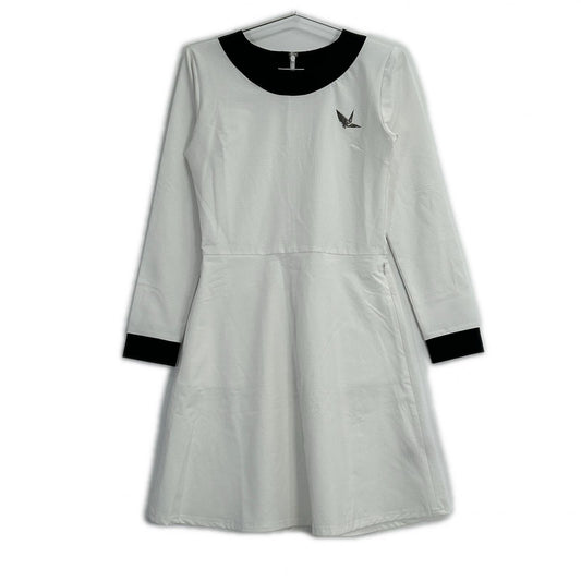 1piu1uguale3 ウノピゥウノウグァーレトレ 【GOLF】GST172-POE437 23AW ホワイト HEM COLOR ONEPIECE ワンピース ワンピース