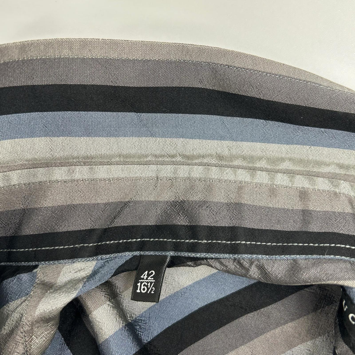 GUCCI グッチ Z63901180 グレー×ブルー マルチカラー トムフォード期 シルクシャツ トップス