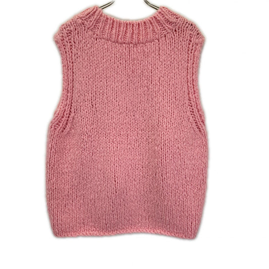 BLAMINK ブラミンク 7918-106-0041 ピンク カシミヤ100 W CA HAND KN VEST ニットベスト トップス
