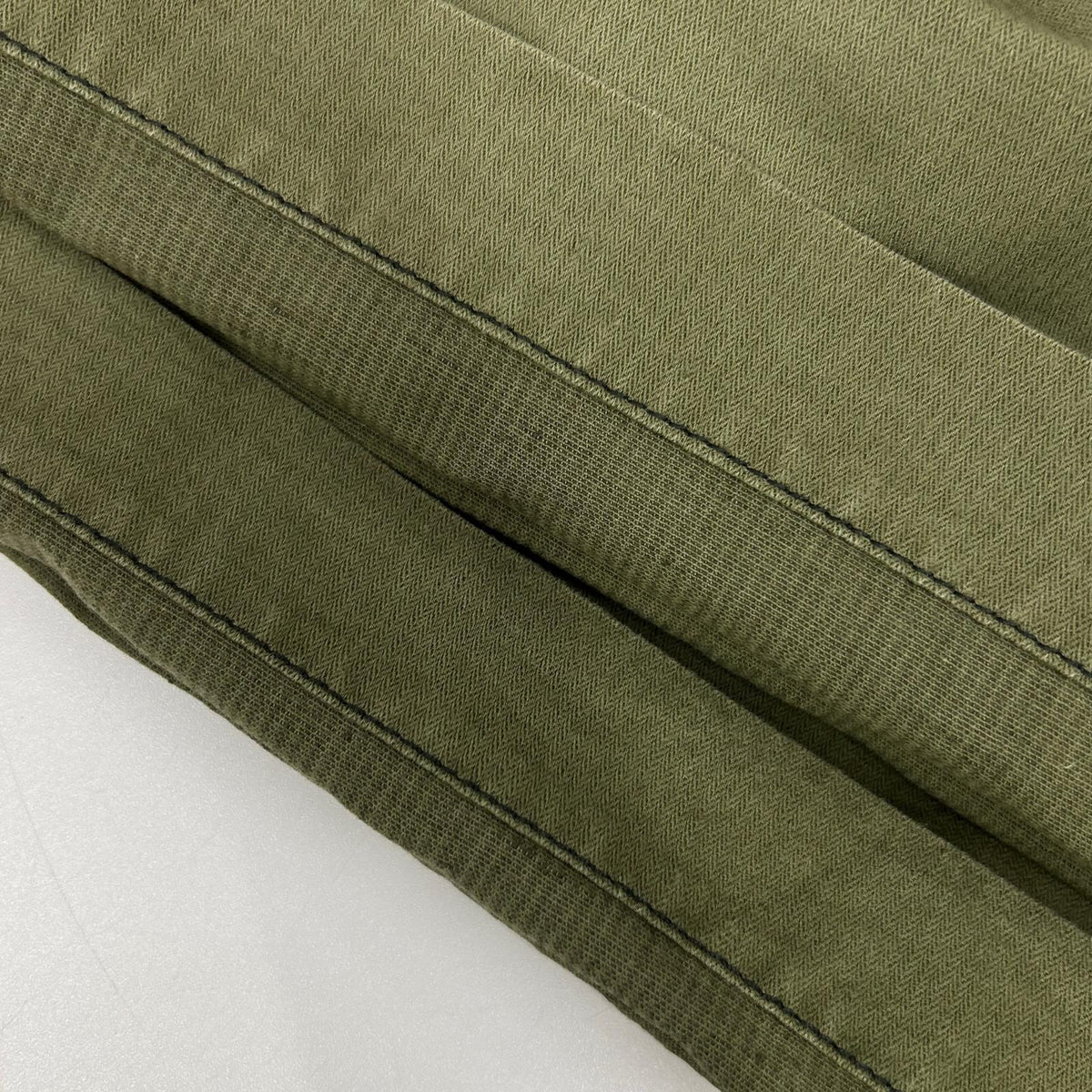 LOEWE S359331XCS Khaki Linen Blend Reborn Motif Cropped Pants Bottoms