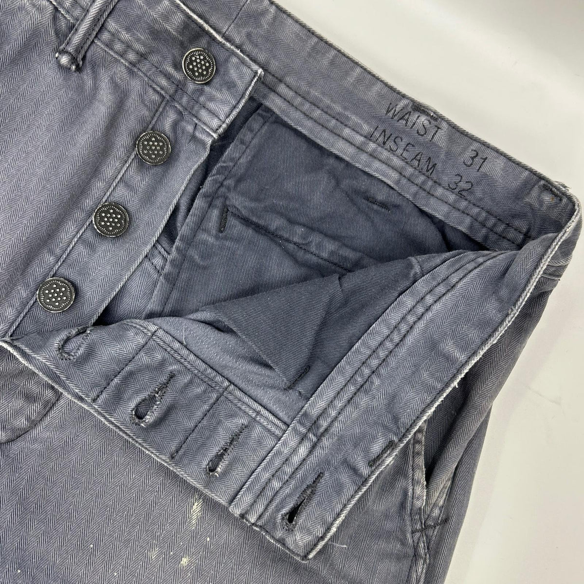 RRL ダブルアールエル グレー ダブルニー ペインターデニムパンツ ボトムス
