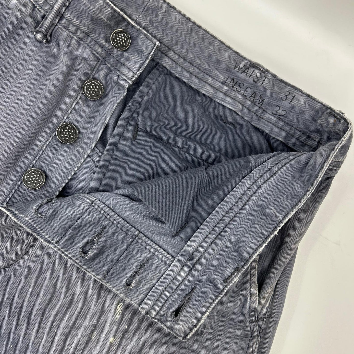 RRL ダブルアールエル グレー ダブルニー ペインターデニムパンツ ボトムス