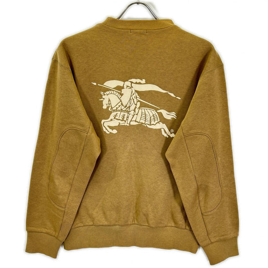 BURBERRY バーバリー ブラウン クルーネック バックプリント ロングスリーブ スウェット トップス