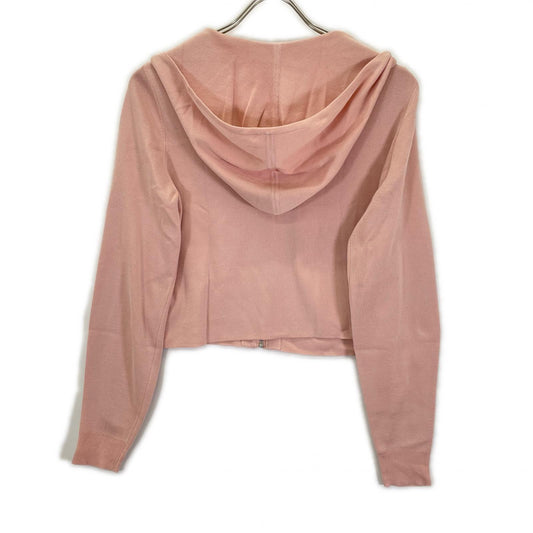 FOXEY フォクシー 43379 23年 ピンク シルク100 Knit Parka Lena ニットパーカレナ トップス