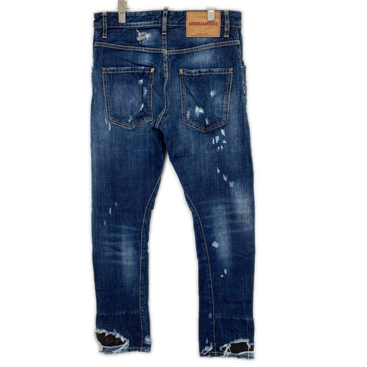 DSQUARED2 ディースクエアード 74LB023830309 インディゴ KENNY TWIST ダメージ加工スキニーデニムパンツ ボトムス