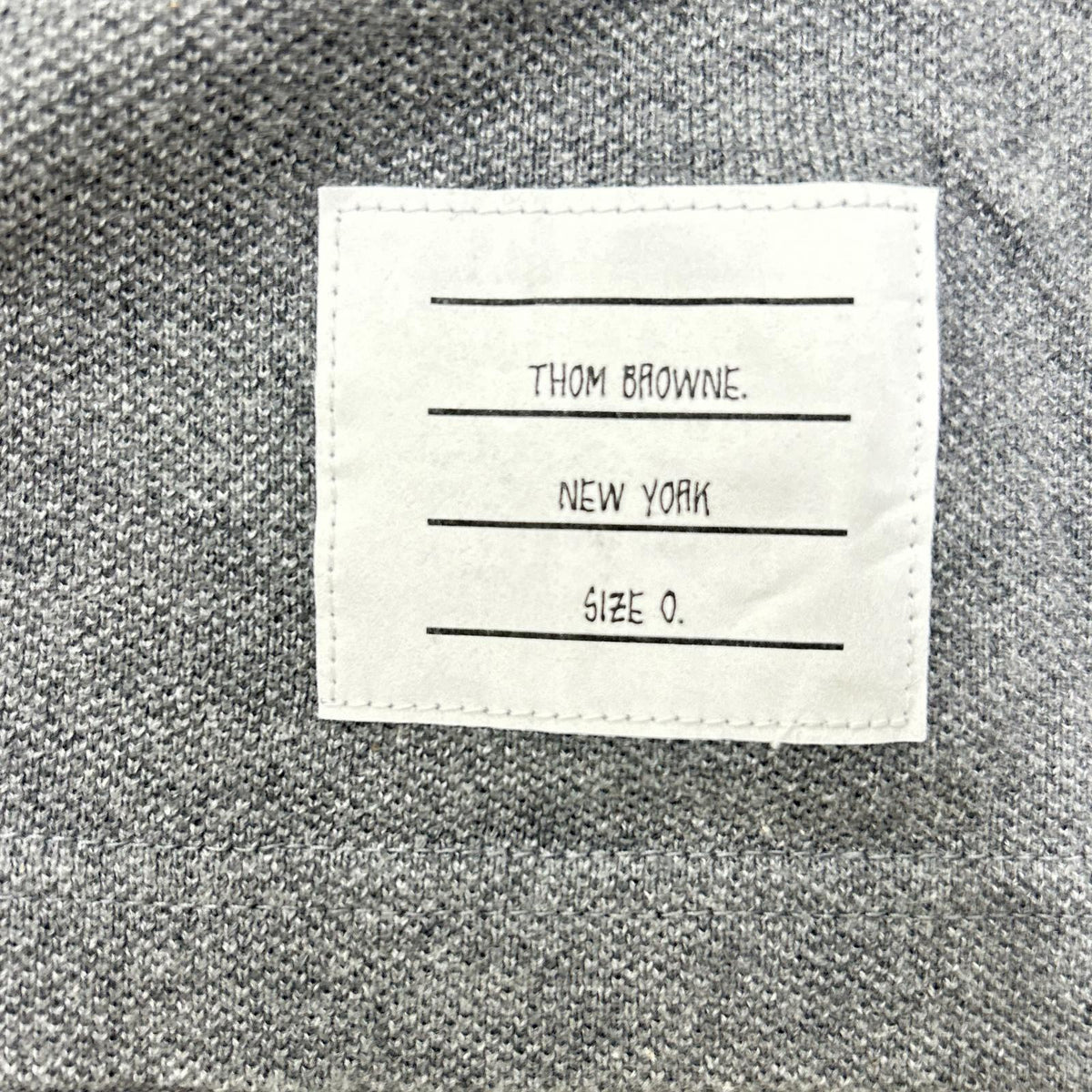 THOM BROWNE トムブラウン グレー トリコロール ロングスリーブ ポロシャツ トップス