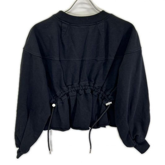 DIESEL ディーゼル ブラック F-MONDY ギャザーデザインスウェット トップス