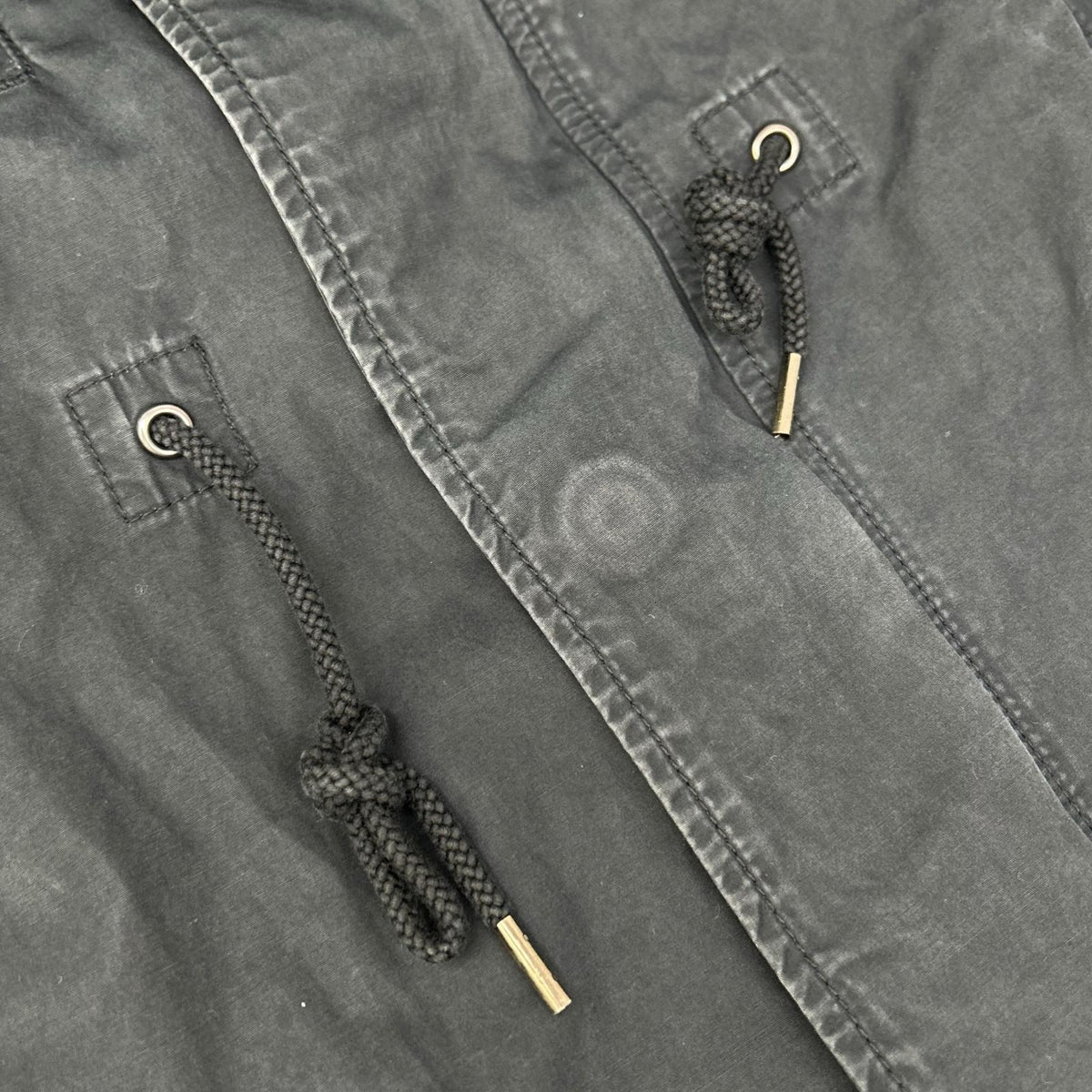 HYSTERIC GLAMOUR ヒステリックグラマー ブラック コットン100 ロゴパッチ モッズコート コート