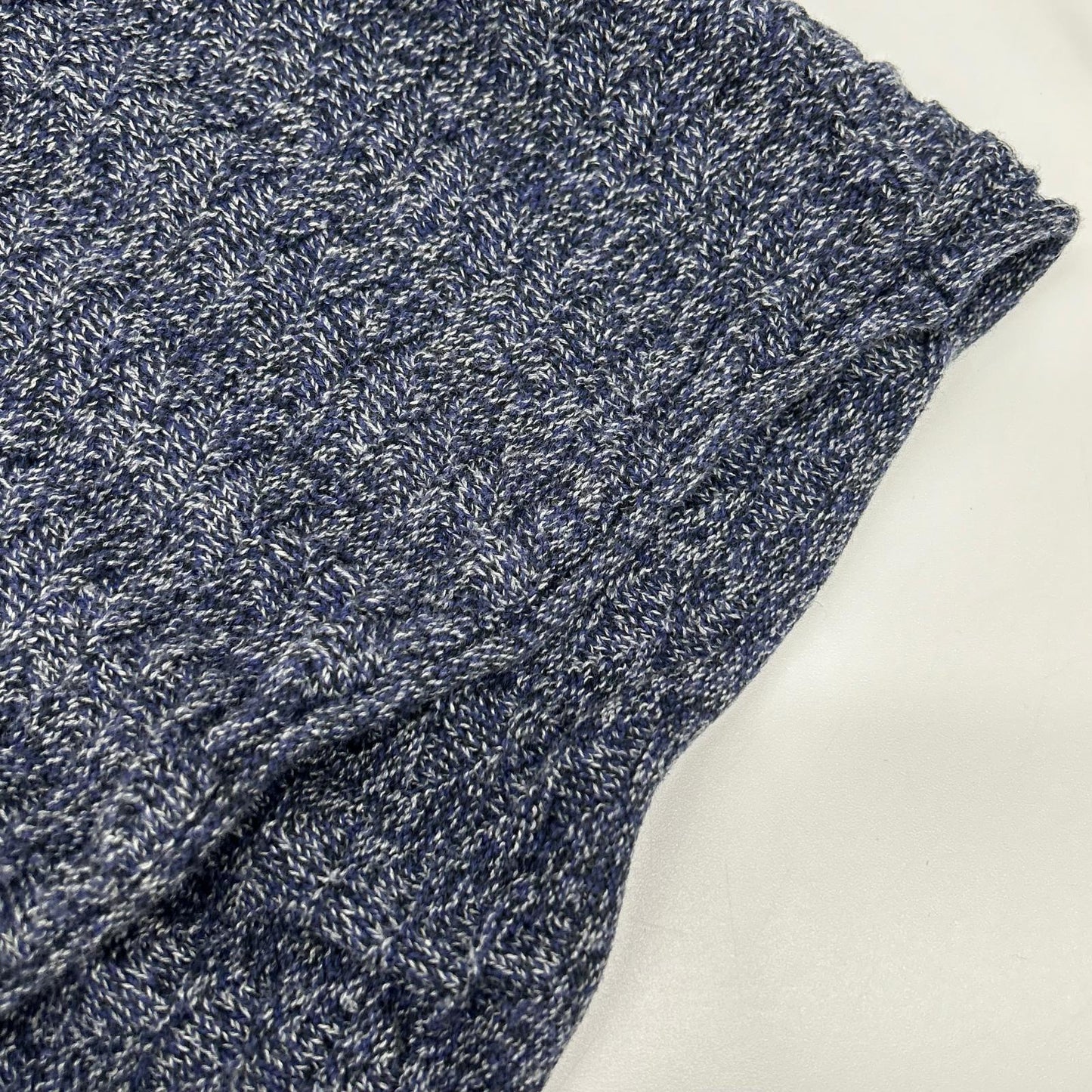 ISSEY MIYAKE MEN イッセイミヤケメン ME11KN0115 ブルー コットン100 クルーネックニット トップス