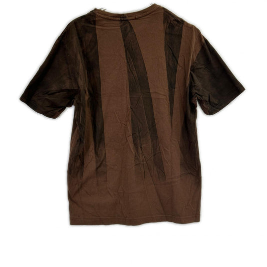 ISSEY MIYAKE MEN イッセイミヤケメン ME03JK431 ブラウン グラフィックプリントTシャツ トップス
