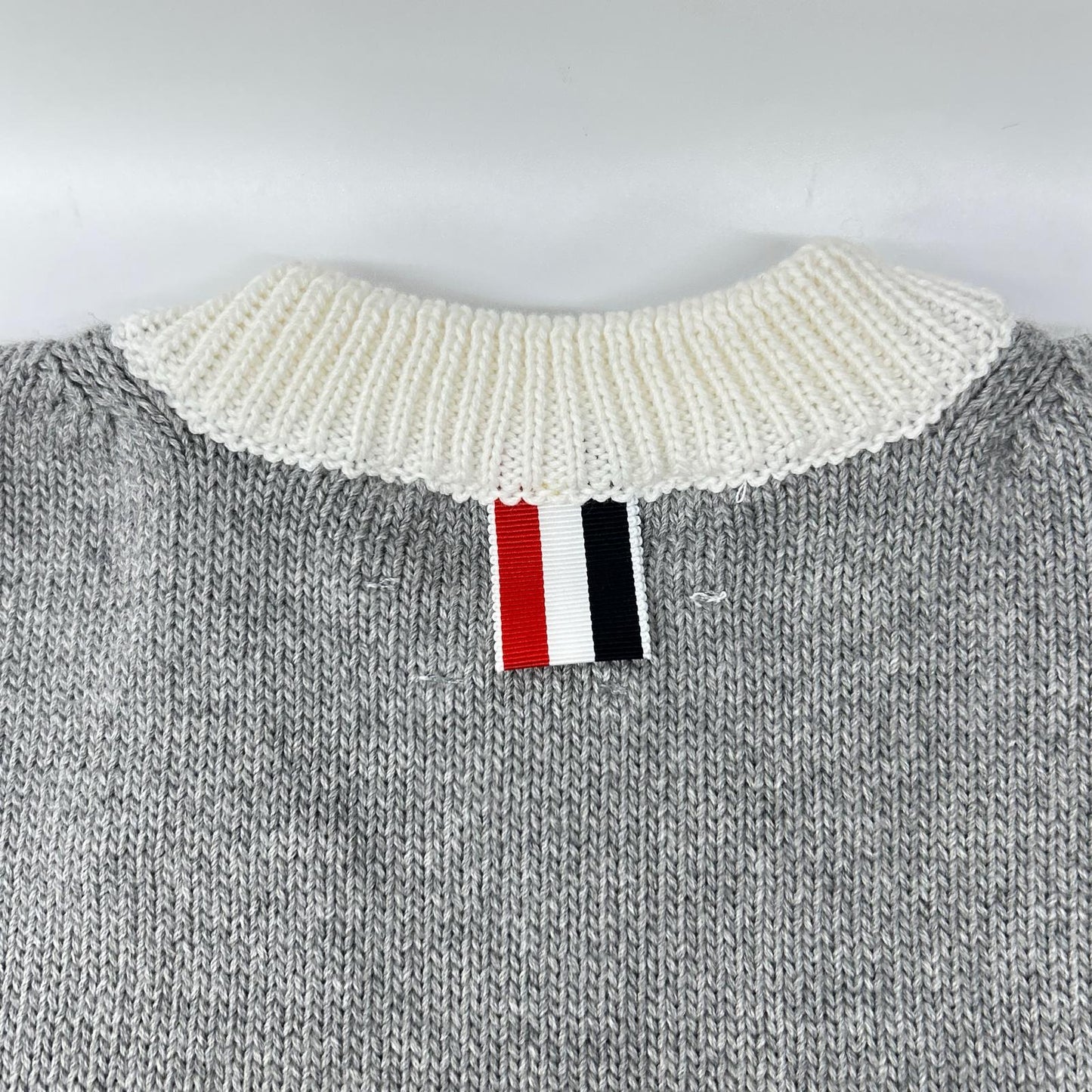 THOM BROWNE トムブラウン FKA372A-Y3017 グレー 4-Bar Short Sleeve Pullover/半袖プルオーバーニット トップス