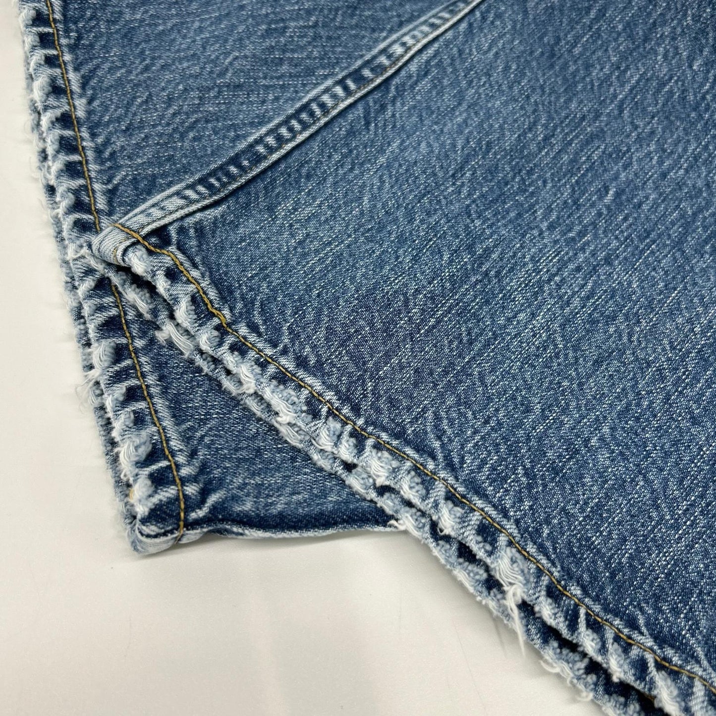 upper hights アッパーハイツ 【×CONTE】インディゴ STRAIGHT PT ダメージ加工デニムパンツ ボトムス