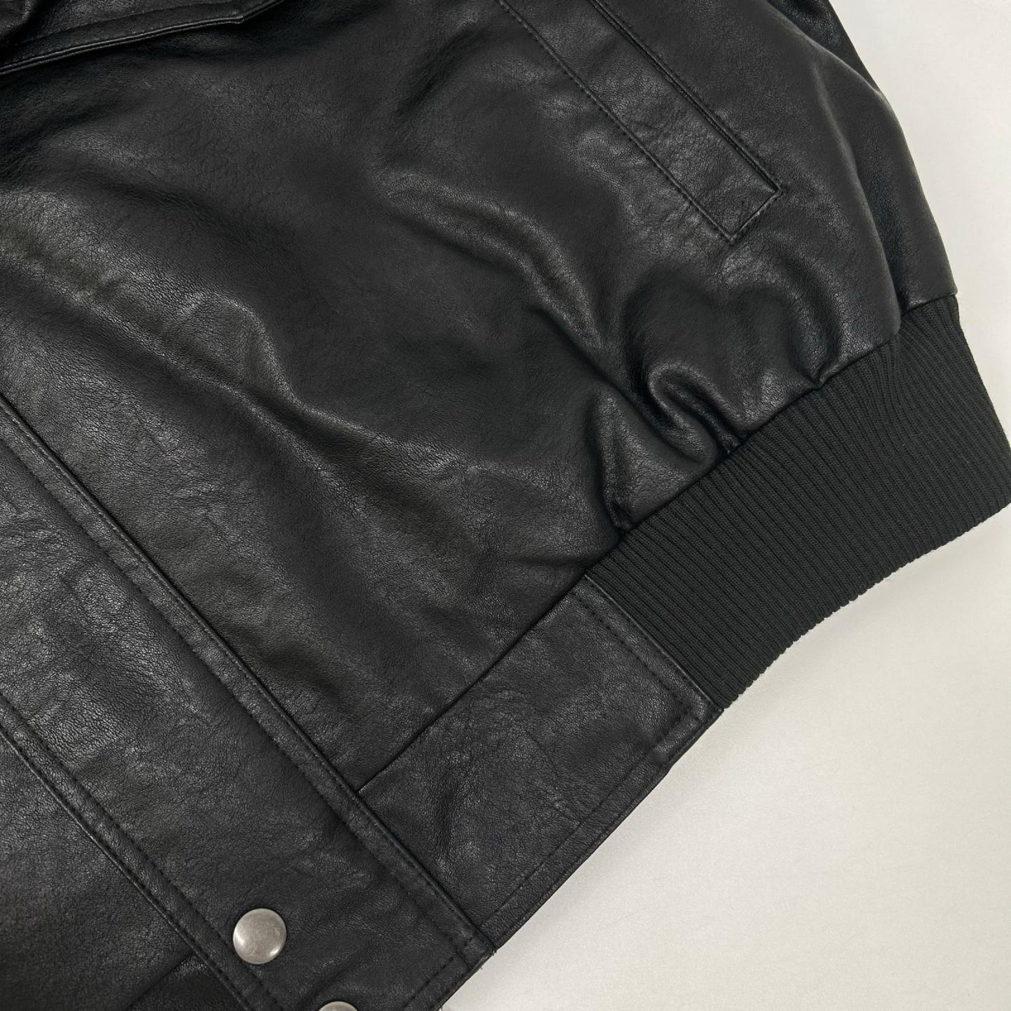 CLEL クレイル ブラック ヴィンテージ加工 フルジップ ブルゾン ジャケット