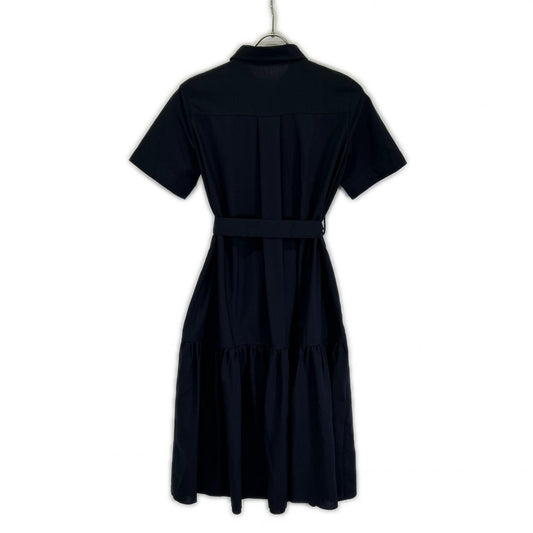 BLUE LABEL CRESTBRIDGE ブルーレーベルクレストブリッジ 55J18-542-29 25SS ブラック コットンライクナチュラルローンシャツドレス ワンピース