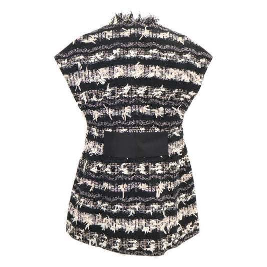 ADORE アドーア 【美品/24年製】BLACK LABEL 531-5150351 MALIHA社ファンシーツイード ヘイジーサクラツィードジレ/ ベスト