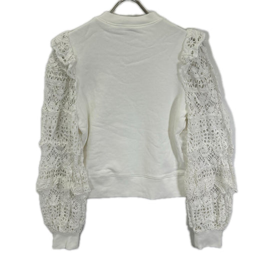 sea NEW YORK シーニューヨーク RS22-062 22SS ホワイト Patrizia lace l/slv combo sweatshirt レーススリーブスウェット トップス