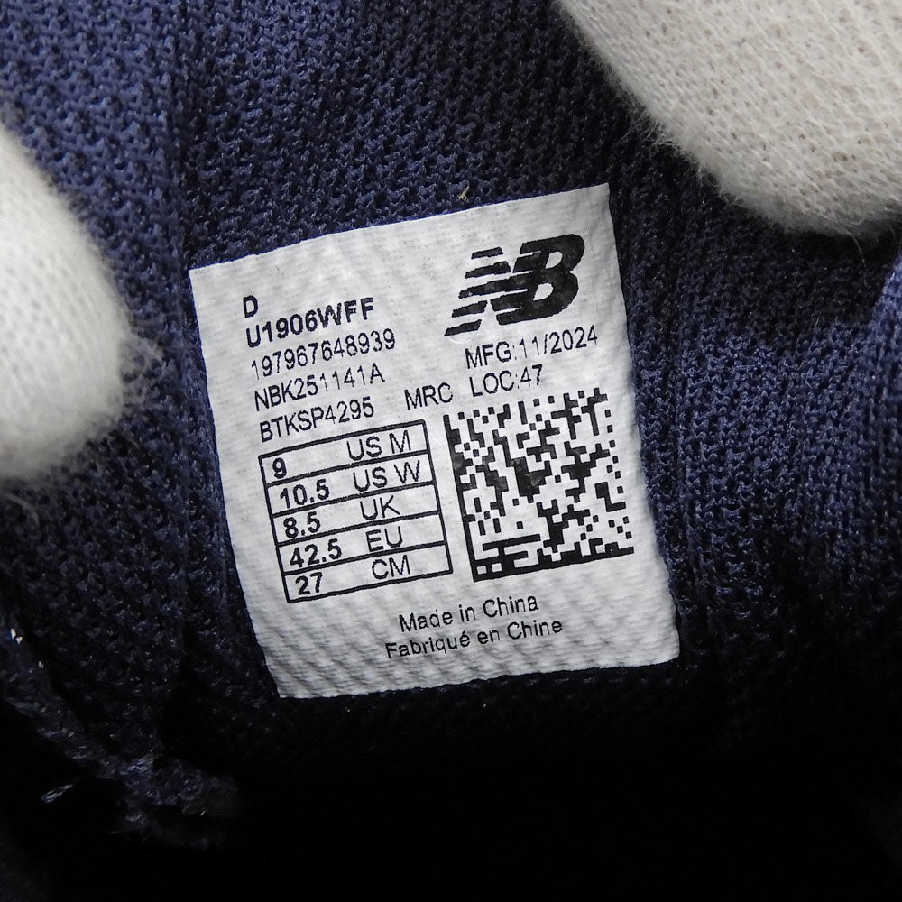 NEW BALANCE ニューバランス 新品同様 Navy メッシュ ローカットスニーカー シューズ メンズ ネイビー 27cm U1906WFF 1906W シューズ