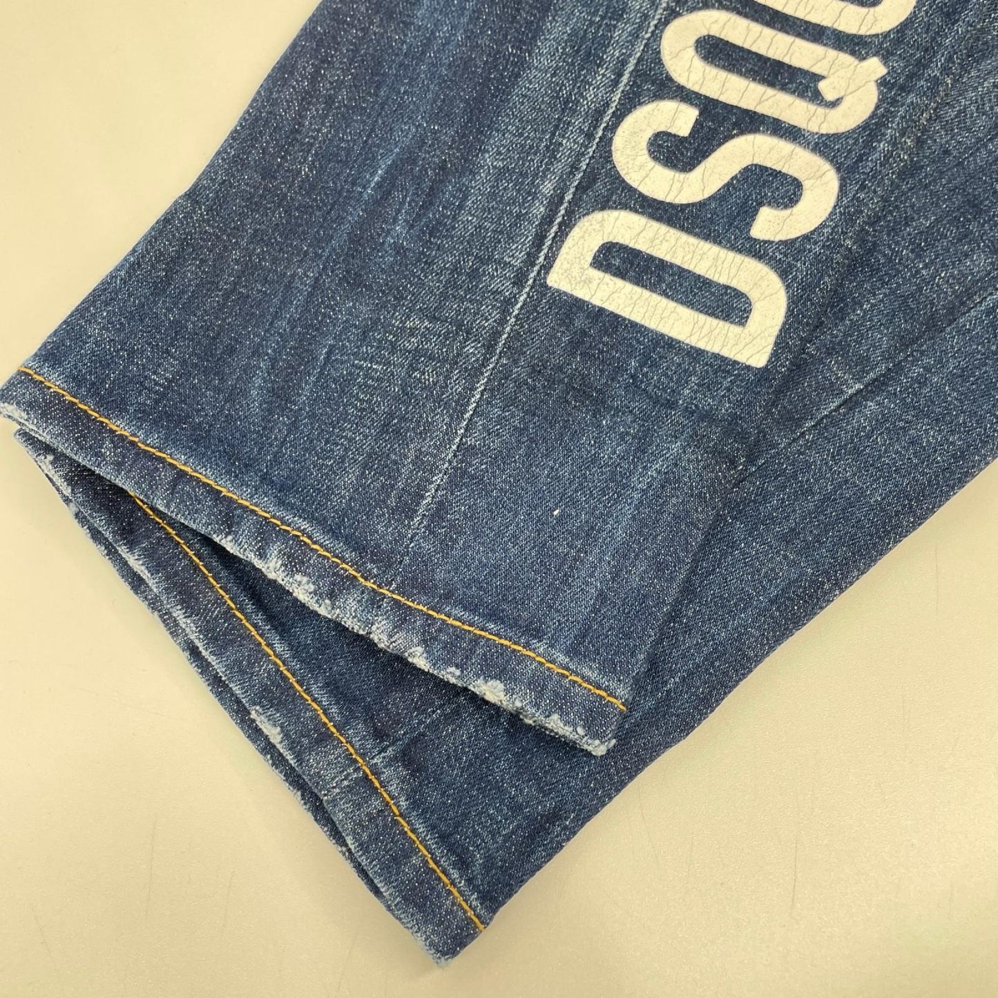 DSQUARED2 ディースクエアード 23SS S74LB1240 インディゴ TIDY BIKER/タイディ バイカー ペイントデザインデニムパンツ ボトムス