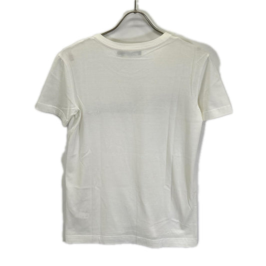 DOLCE&GABBANA ドルチェアンドガッバーナ F8L61T ホワイト×ブラック コットン ロゴTシャツ トップス