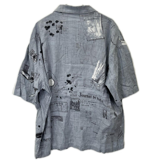 Porter Classic ポータークラシック PC-016-1550 グレー コットン×リネン MONSIEUR KURATA COTTON LINEN SHORT SLEEVE SHIRT トップス