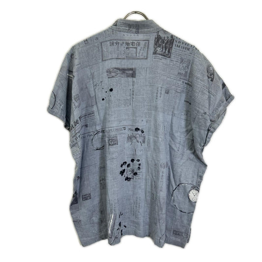 Porter Classic ポータークラシック グレー コットン×リネン MONSIEUR KURATA COTTONN LINEN BLOUSE トップス