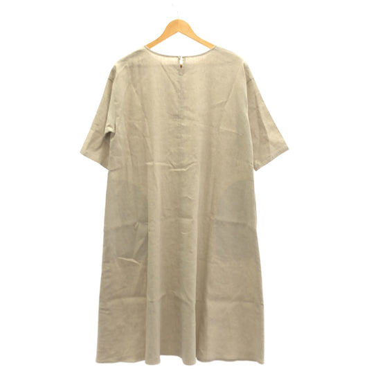 BEARDSLEY ビアズリー 24SS ベージュ ハーフスリーブ リネンワンピース トップス