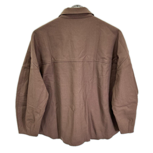 theory luxe セオリーリュクス 25AW ブラウン Suave Saxony Kallen Shirt スリーブシャツ トップス