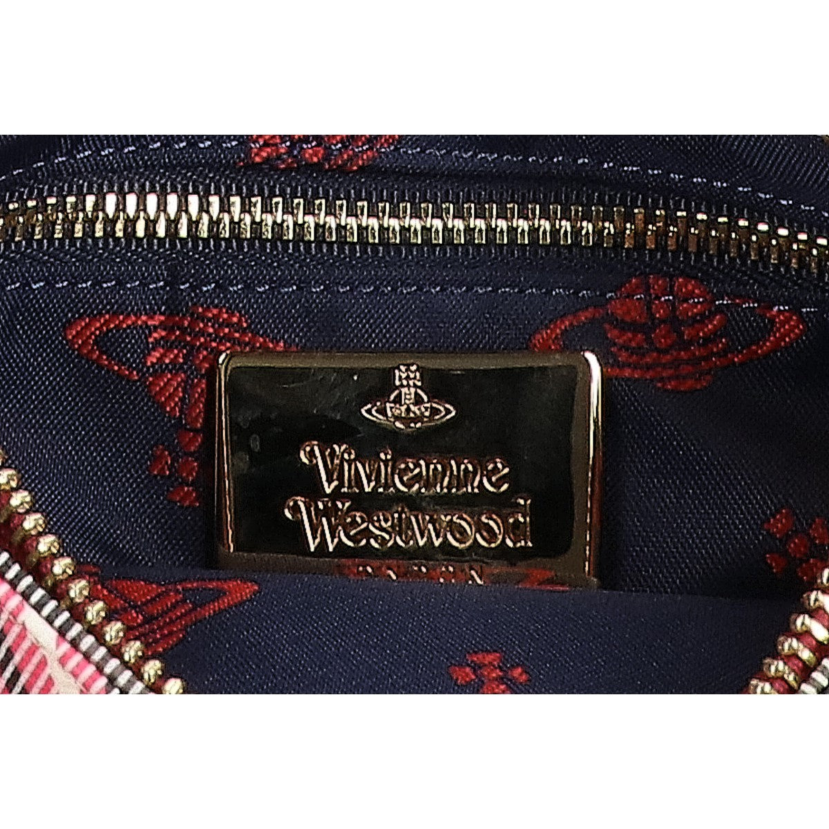 VivienneWestwood ヴィヴィアンウエストウッド 【美品】PVC メタルオーブ チェック ショルダーバッグ