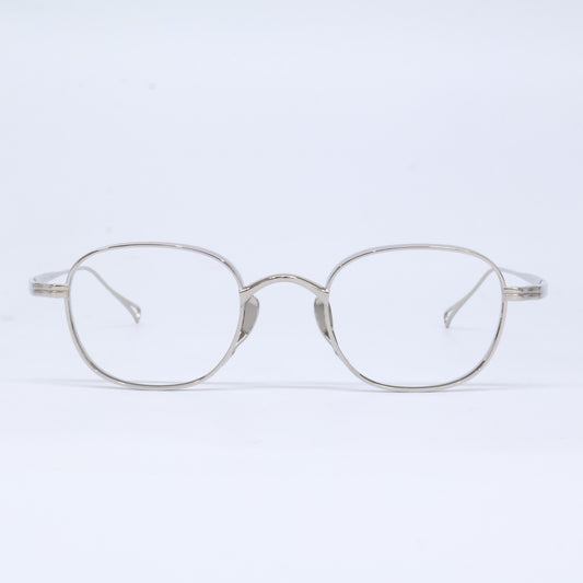 KameManNen カメマンネン KMN114 TS シルバー メタル ワイドスクエアシェイプ 眼鏡/アイウェア 眼鏡