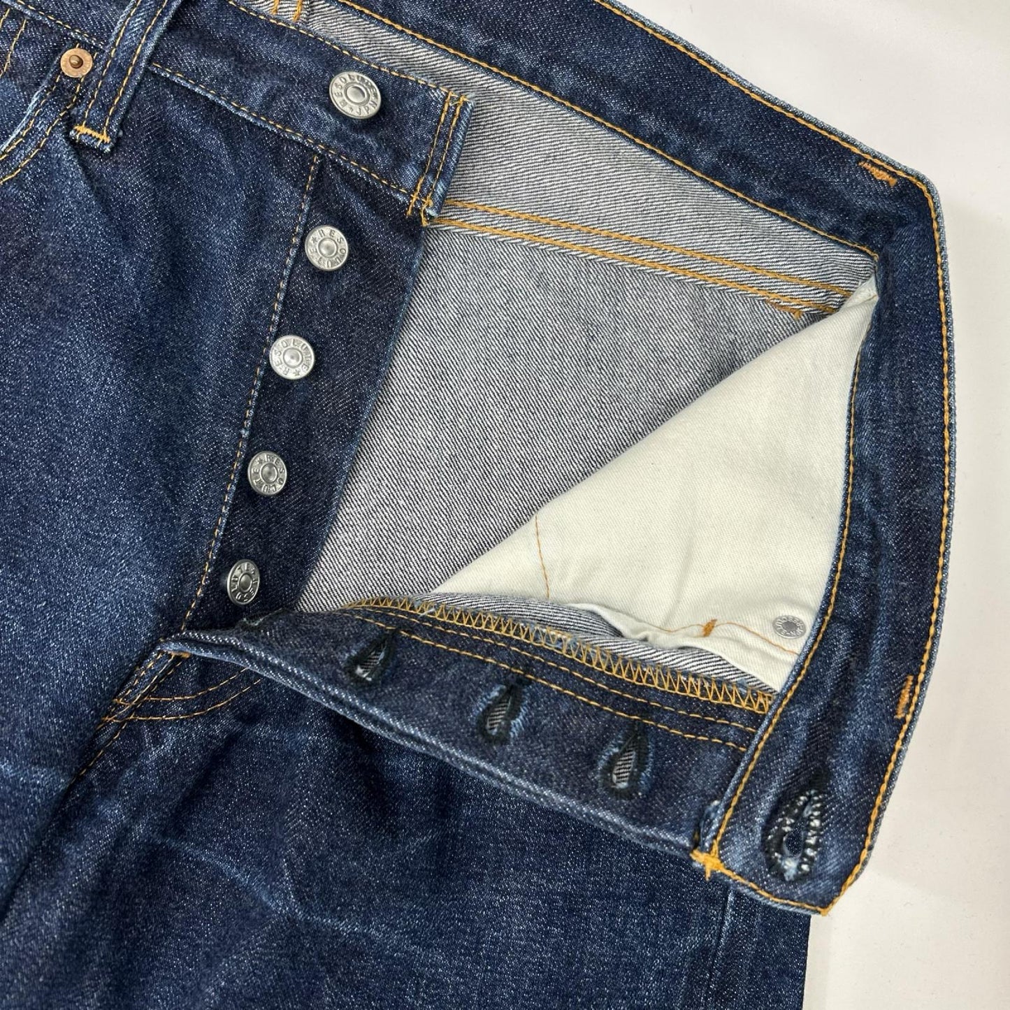 RESOLUTE リゾルト 710 ブルー ボタンフライ 5ポケット デニムパンツ ボトムス