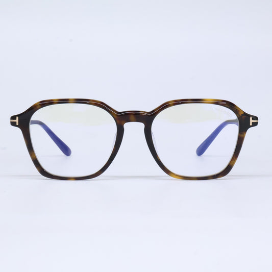 TOM FORD トムフォード FT6101-D-B/V 052 ダークハバナ ウェリントン/ボストン調フレーム ブルーライトカットメガネ 眼鏡